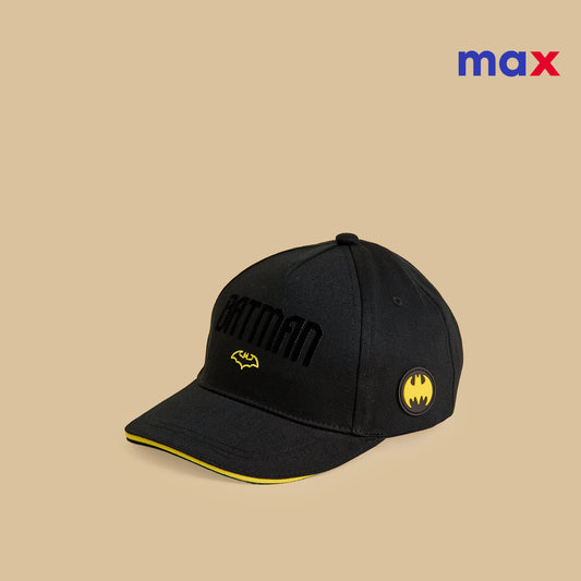 Batman Print Cap with Hook and Loop Closure