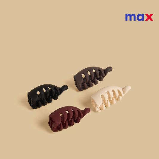 Pack of 4 - Plain Ponytail Volume Hair Clip
