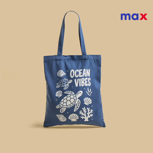 Underwater Print Shopper Bag with Double Handles
