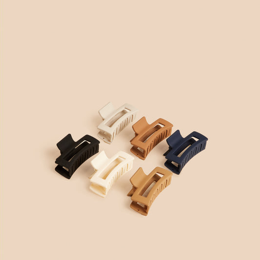 Pack of 6 - Plain Hair Clamp