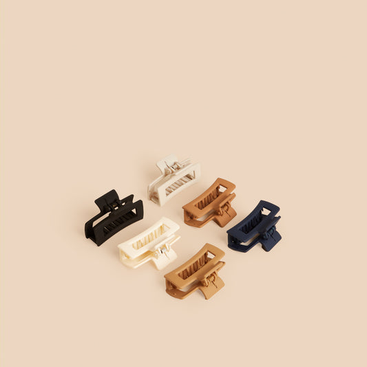 Pack of 6 - Plain Hair Clamp