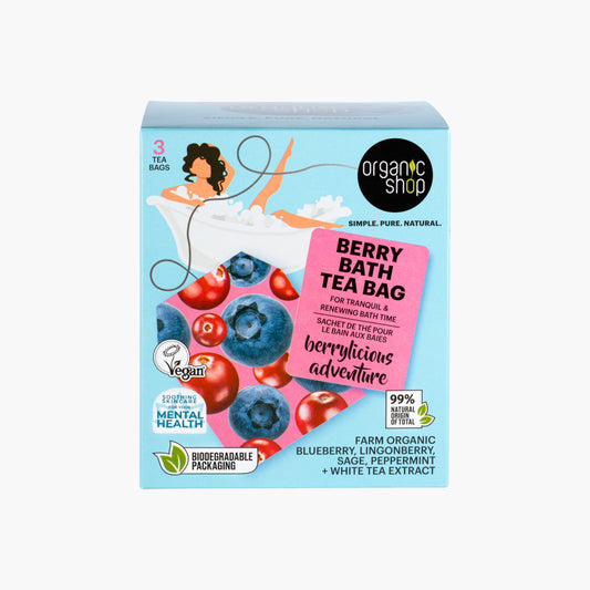 Organic Shop 3-Piece Berryliscious Adventure Berry Bath Tea Bag Set - 50 gms