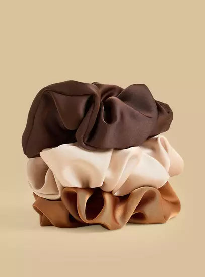 Pack of 3 - Plain Hair Scrunchie