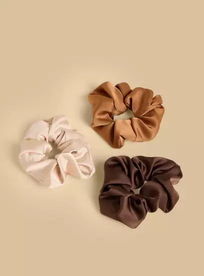 Pack of 3 - Plain Hair Scrunchie