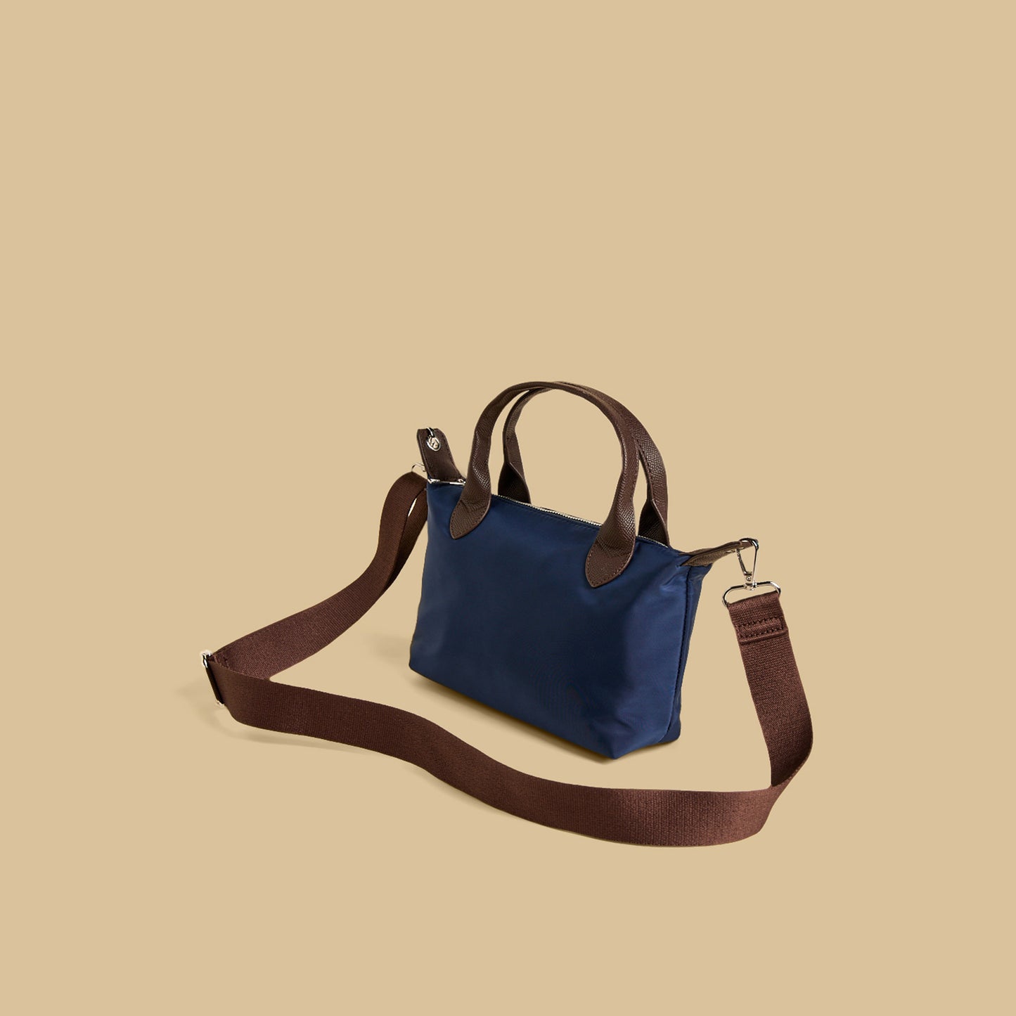 Textured Crossbody Bag with Detachable Strap