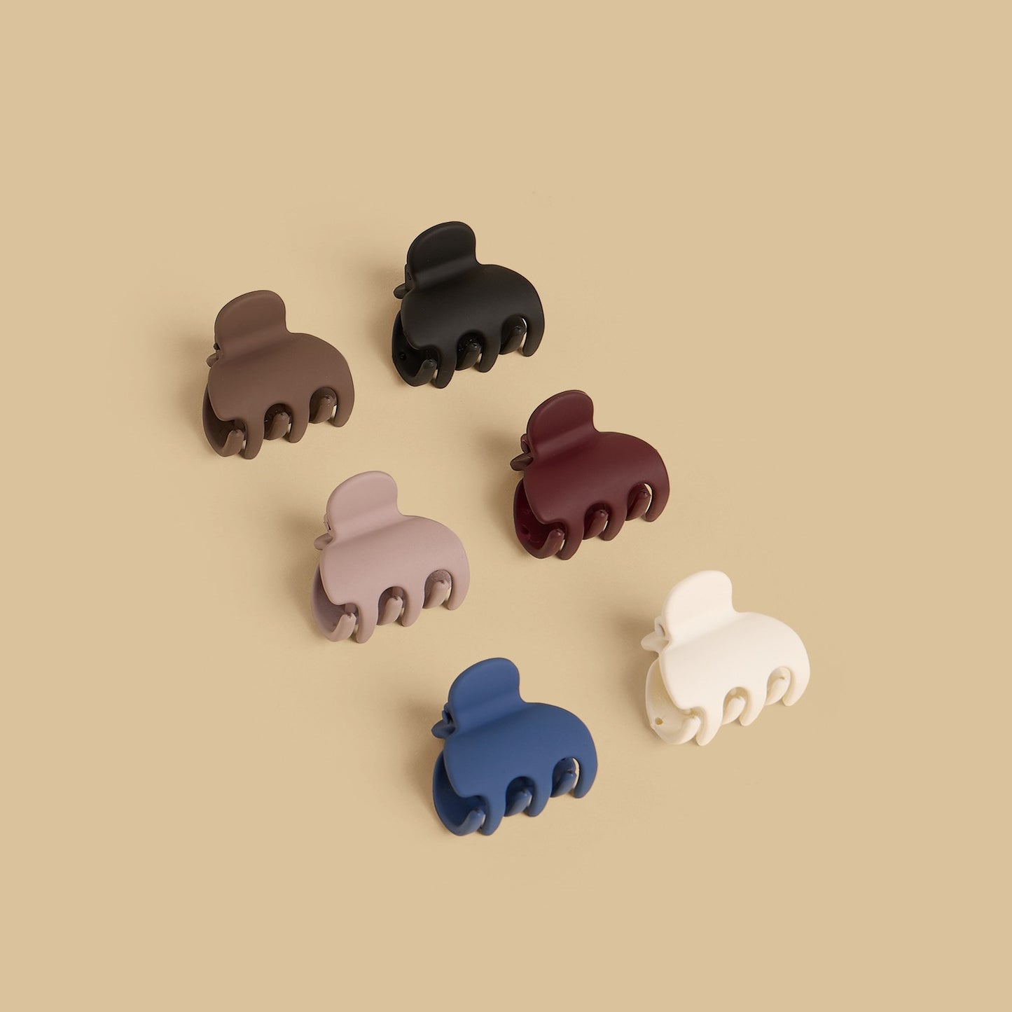 Pack of 6 - Matte Hair Clamp