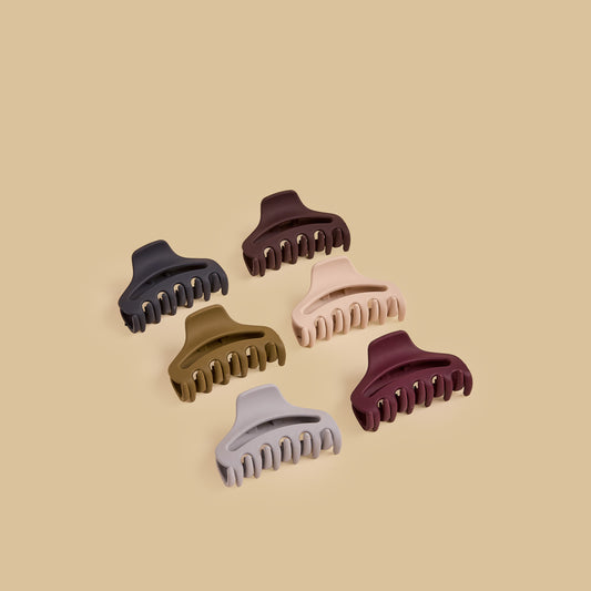 Pack of 6 - Matte Hair Clamps