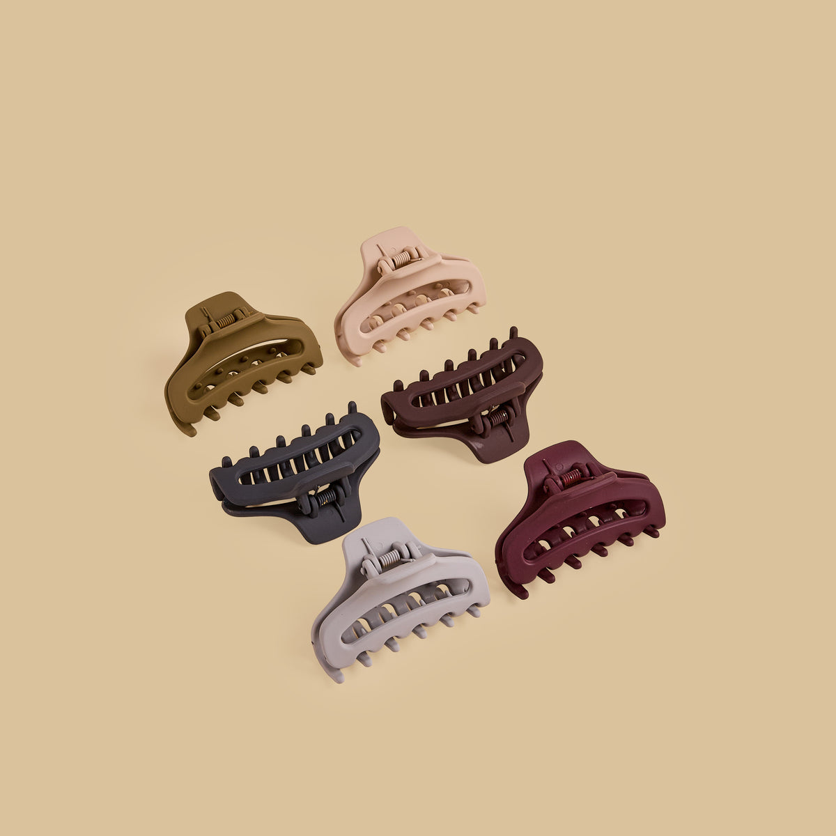 Pack of 6 - Matte Hair Clamps