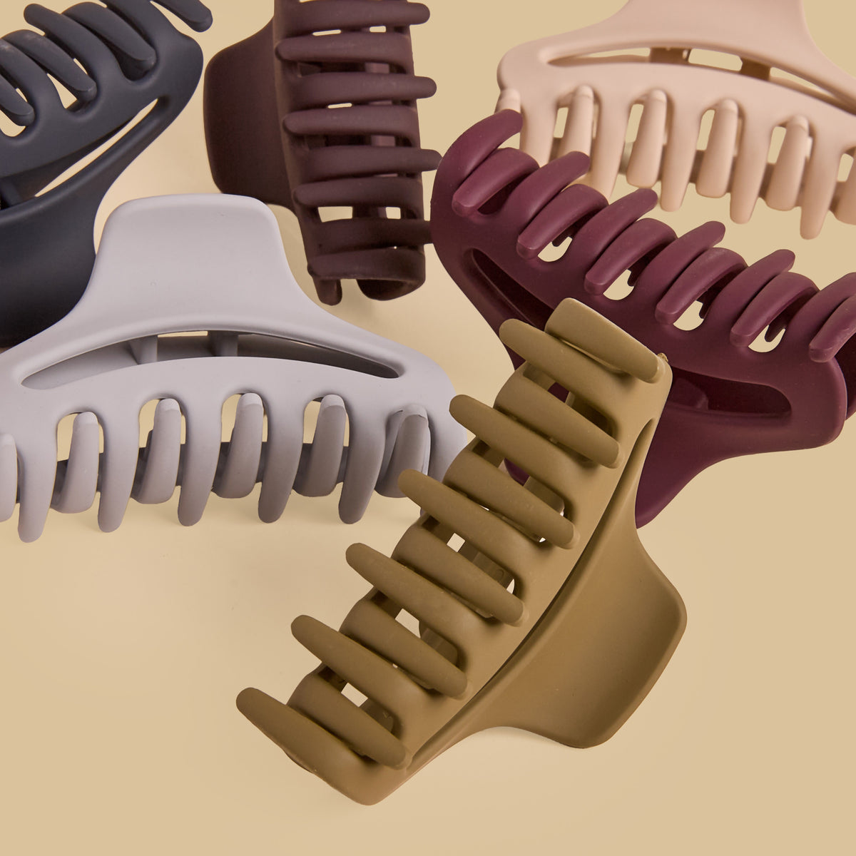 Pack of 6 - Matte Hair Clamps