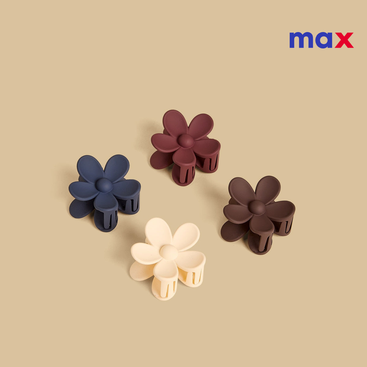 Pack of 4 - Floral Hair Clamp