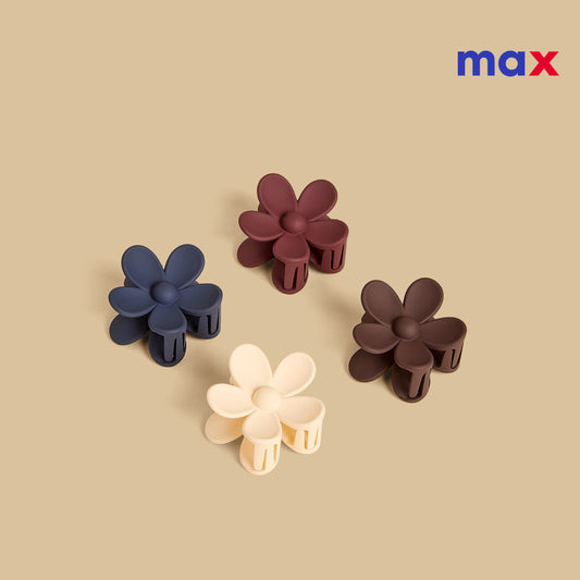 Pack of 4 - Floral Hair Clamp