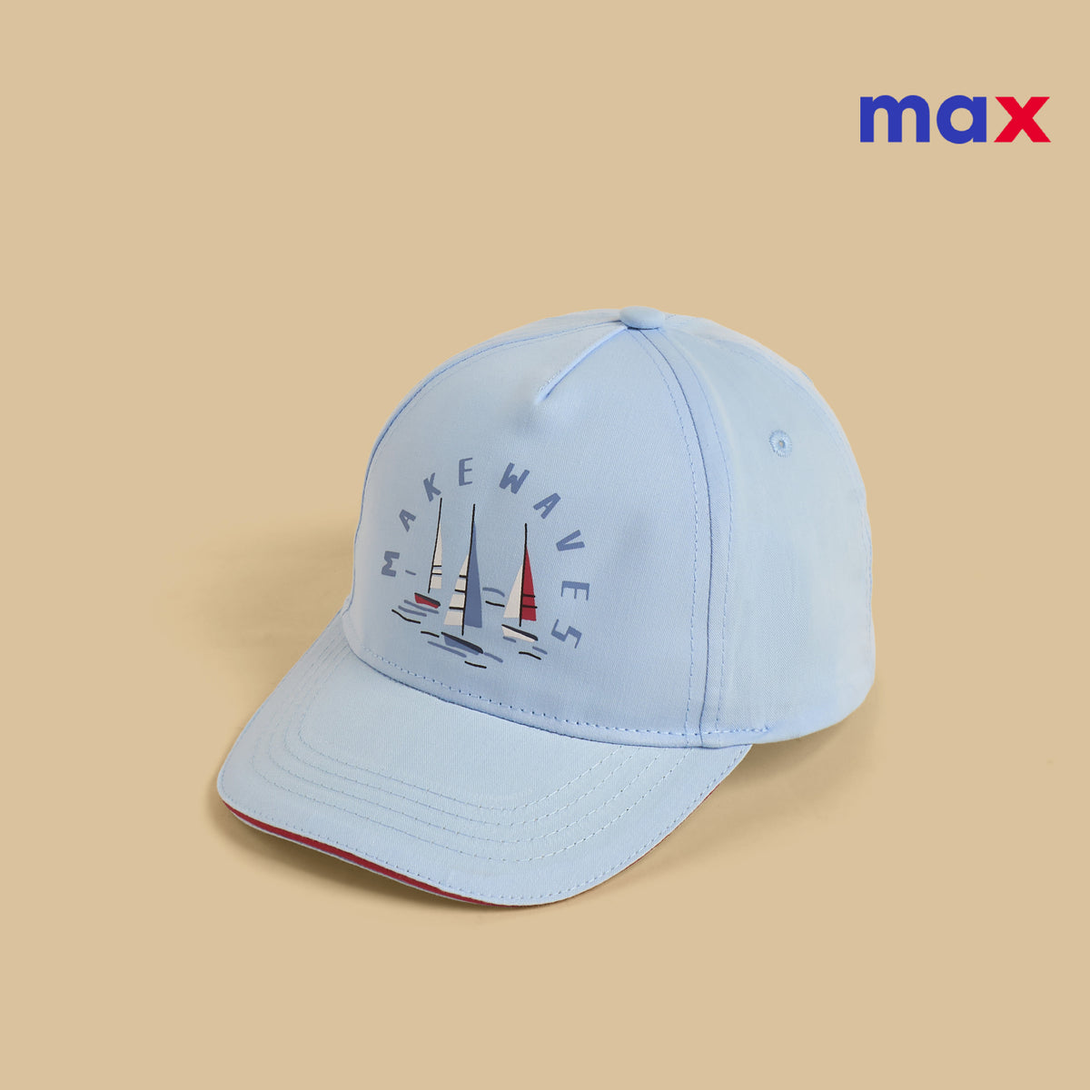 Nautical Print Cap with Snap Back Closure