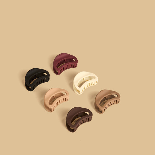 Pack of 6 - Cutout Detail Hair Clamp