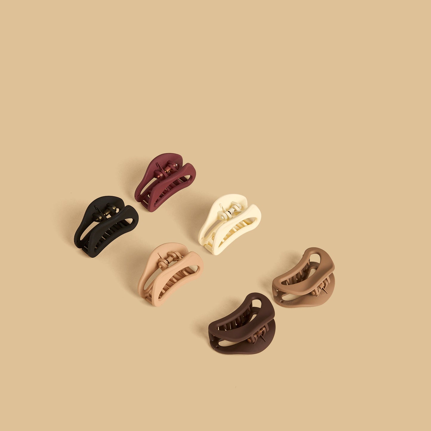 Pack of 6 - Cutout Detail Hair Clamp
