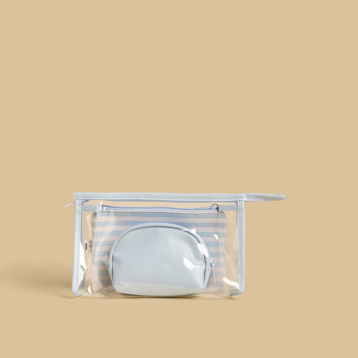 Assorted 3-Piece Pouch Set - Blue