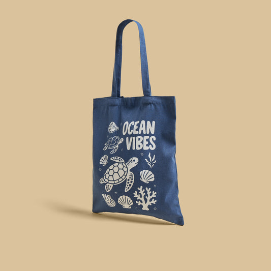 Underwater Print Shopper Bag with Double Handles