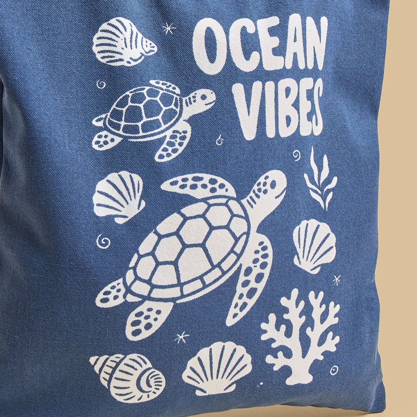 Underwater Print Shopper Bag with Double Handles