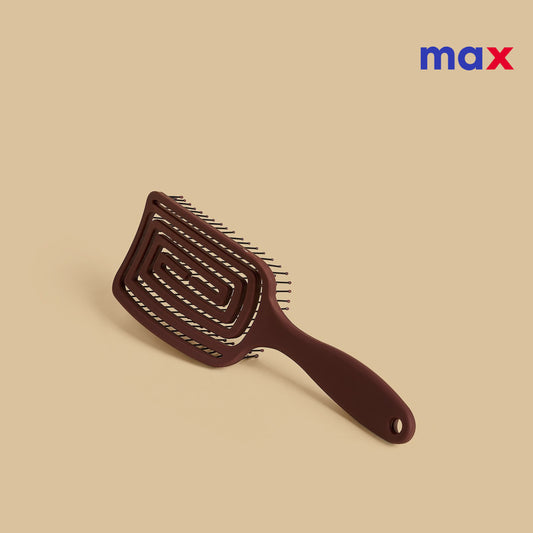 Slotted Paddle Hairbrush - Brown