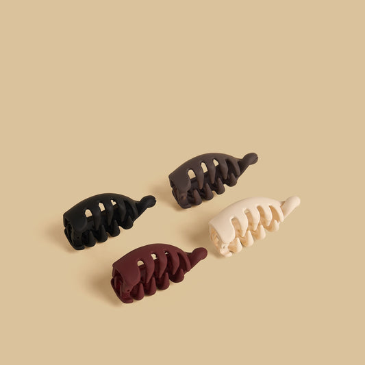 Pack of 4 - Plain Ponytail Volume Hair Clip