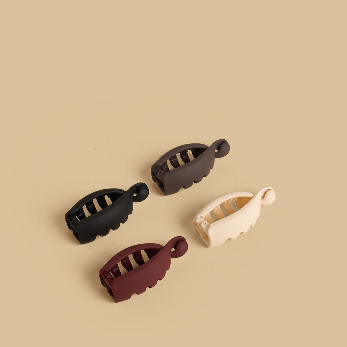 Pack of 4 - Plain Ponytail Volume Hair Clip