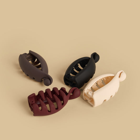 Pack of 4 - Plain Ponytail Volume Hair Clip