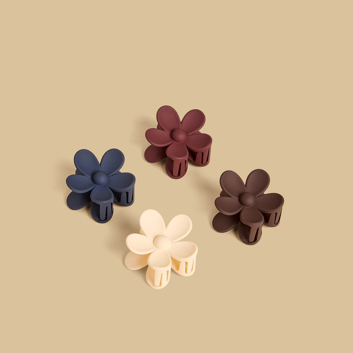 Pack of 4 - Floral Hair Clamp