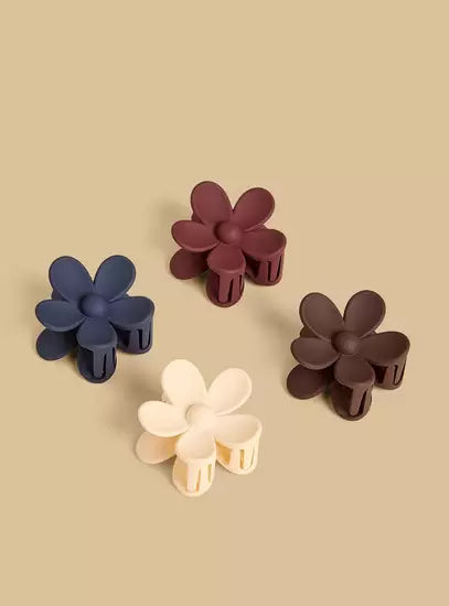 Pack of 4 - Floral Hair Clamp