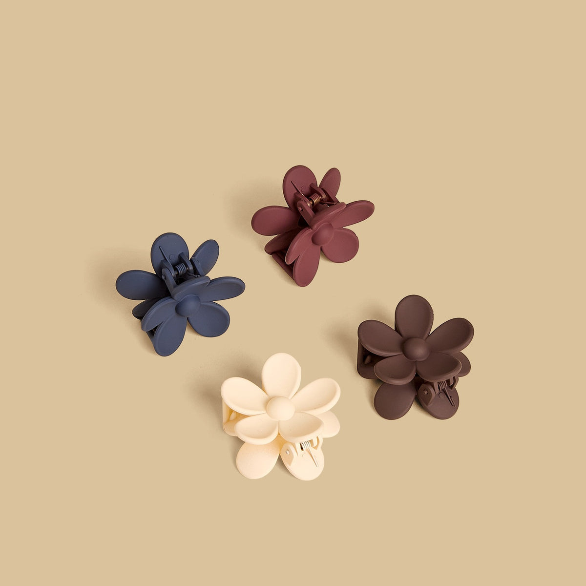 Pack of 4 - Floral Hair Clamp