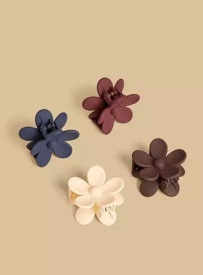 Pack of 4 - Floral Hair Clamp
