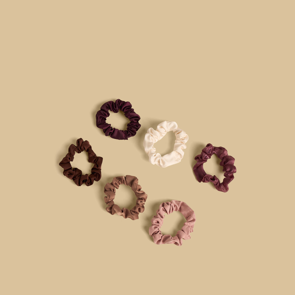 Pack of 6 - Plain Scrunchie