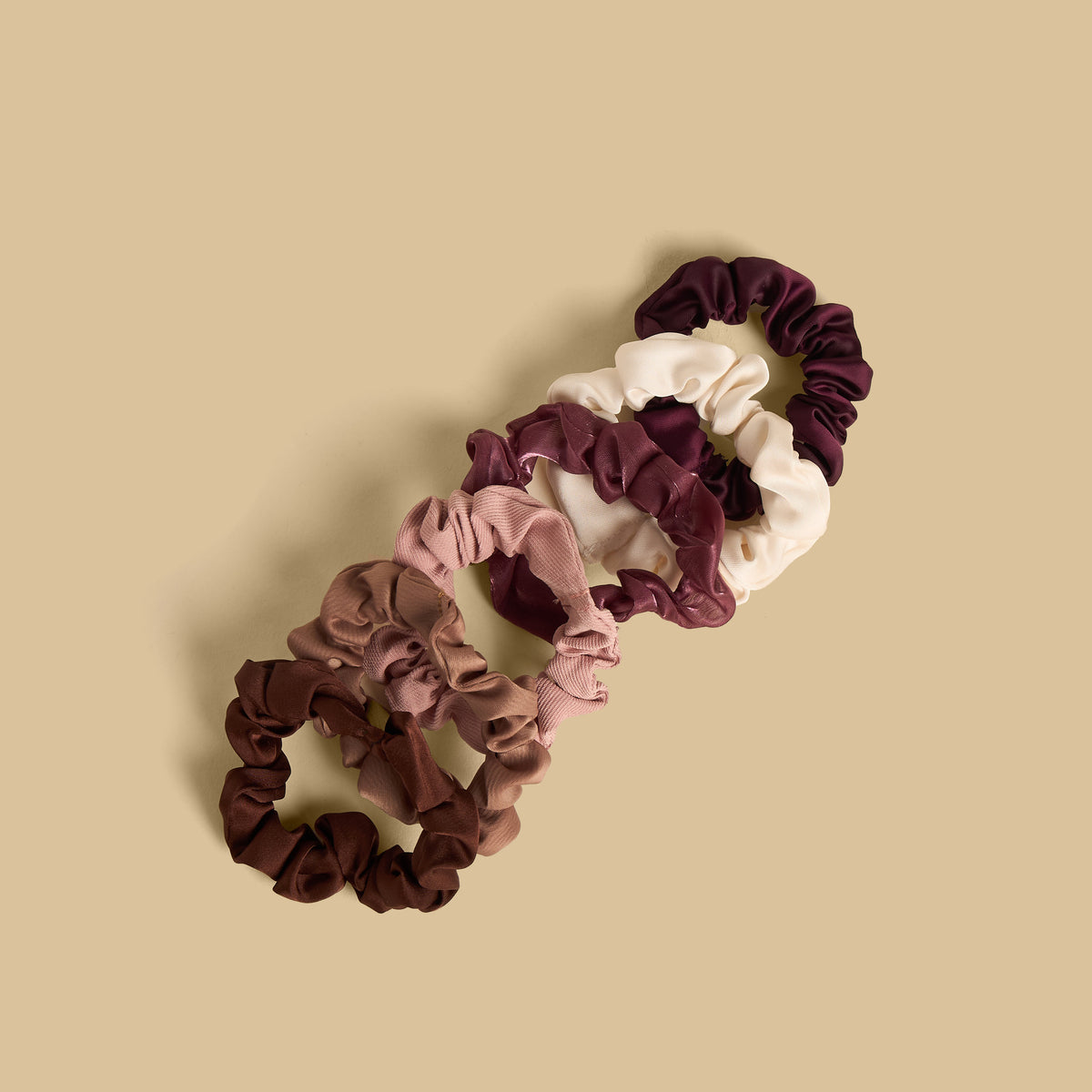 Pack of 6 - Plain Scrunchie