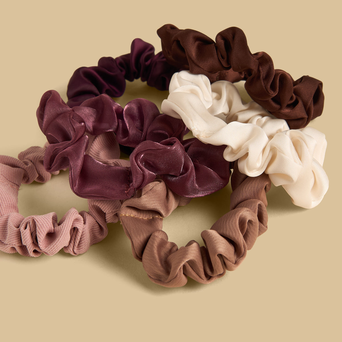 Pack of 6 - Plain Scrunchie