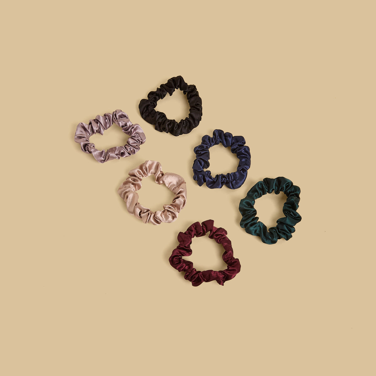 Pack of 6 - Plain Scrunchie
