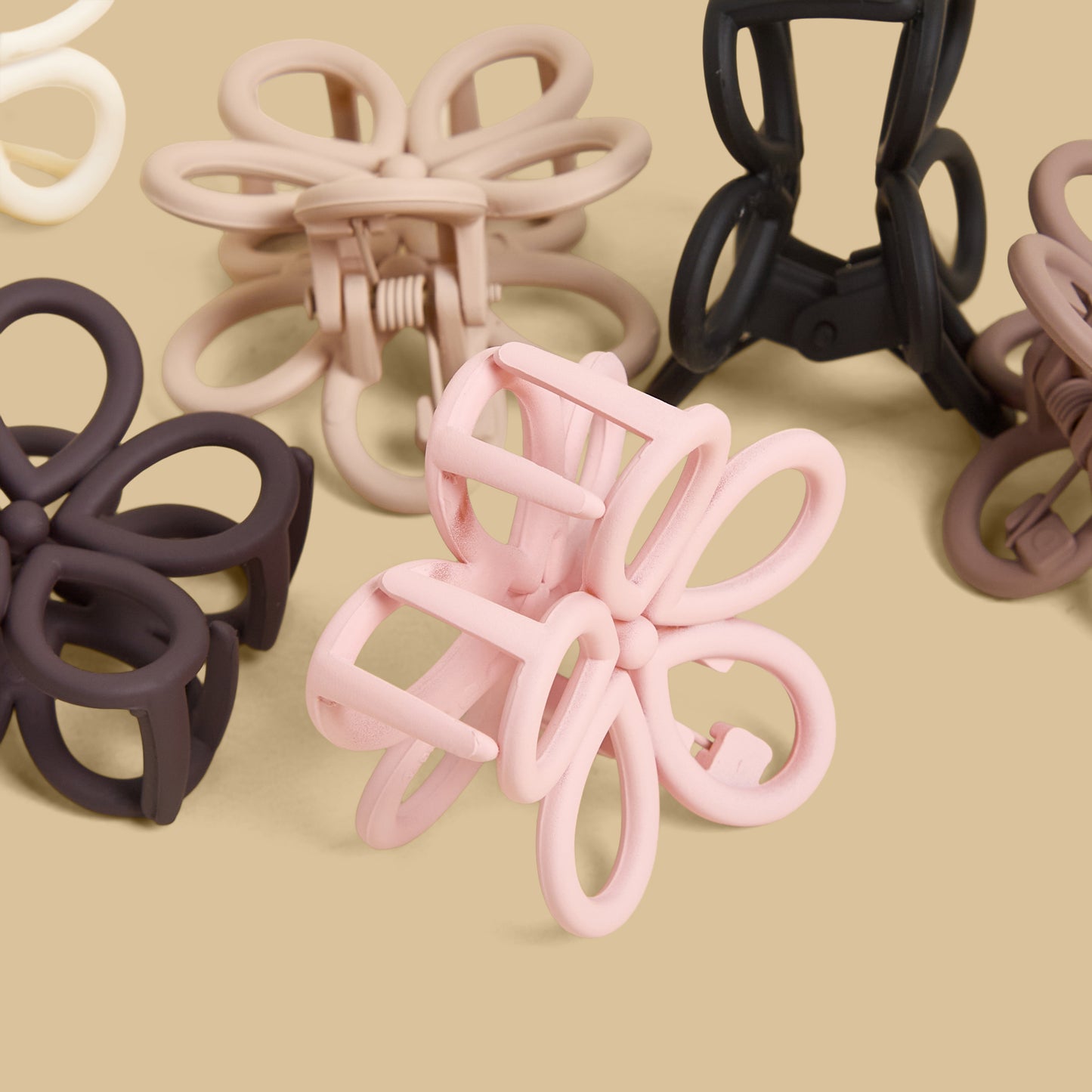 Pack of 6 - Floral Hair Clamp