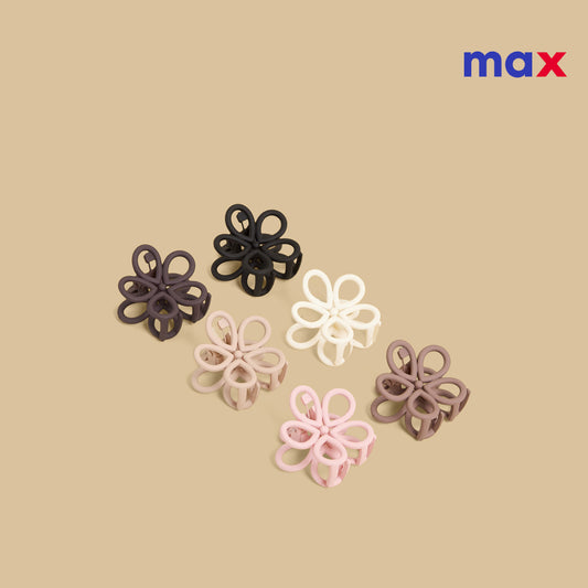 Pack of 6 - Floral Hair Clamp