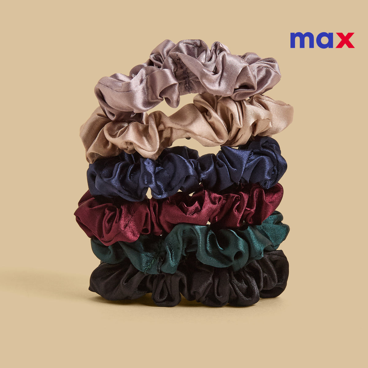 Pack of 6 - Plain Scrunchie