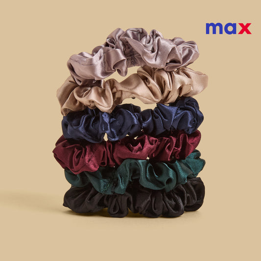 Pack of 6 - Plain Scrunchie